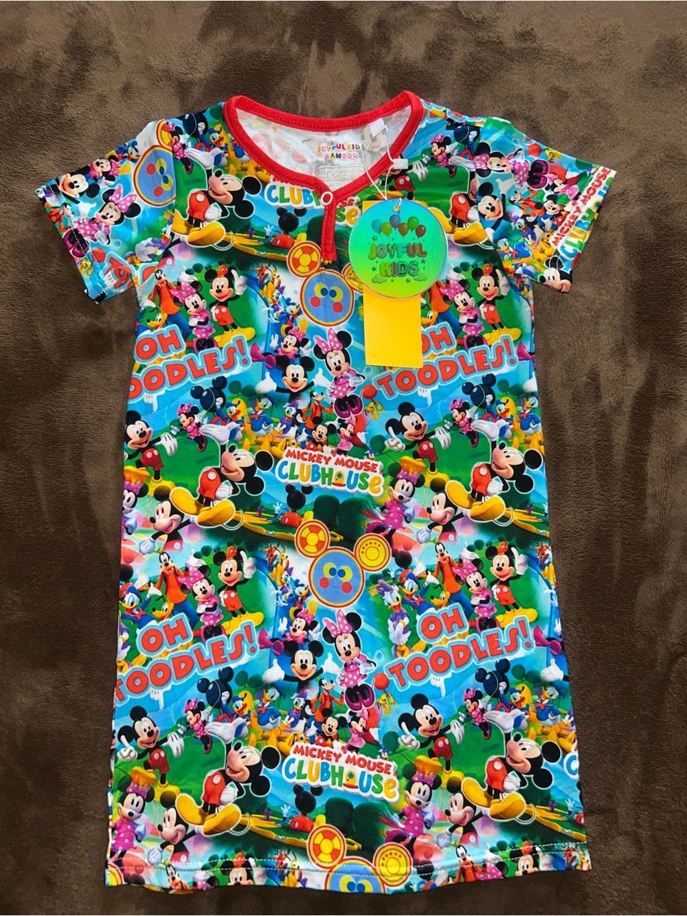 2Y joyful kids Mickey Kids bamboo nightgown